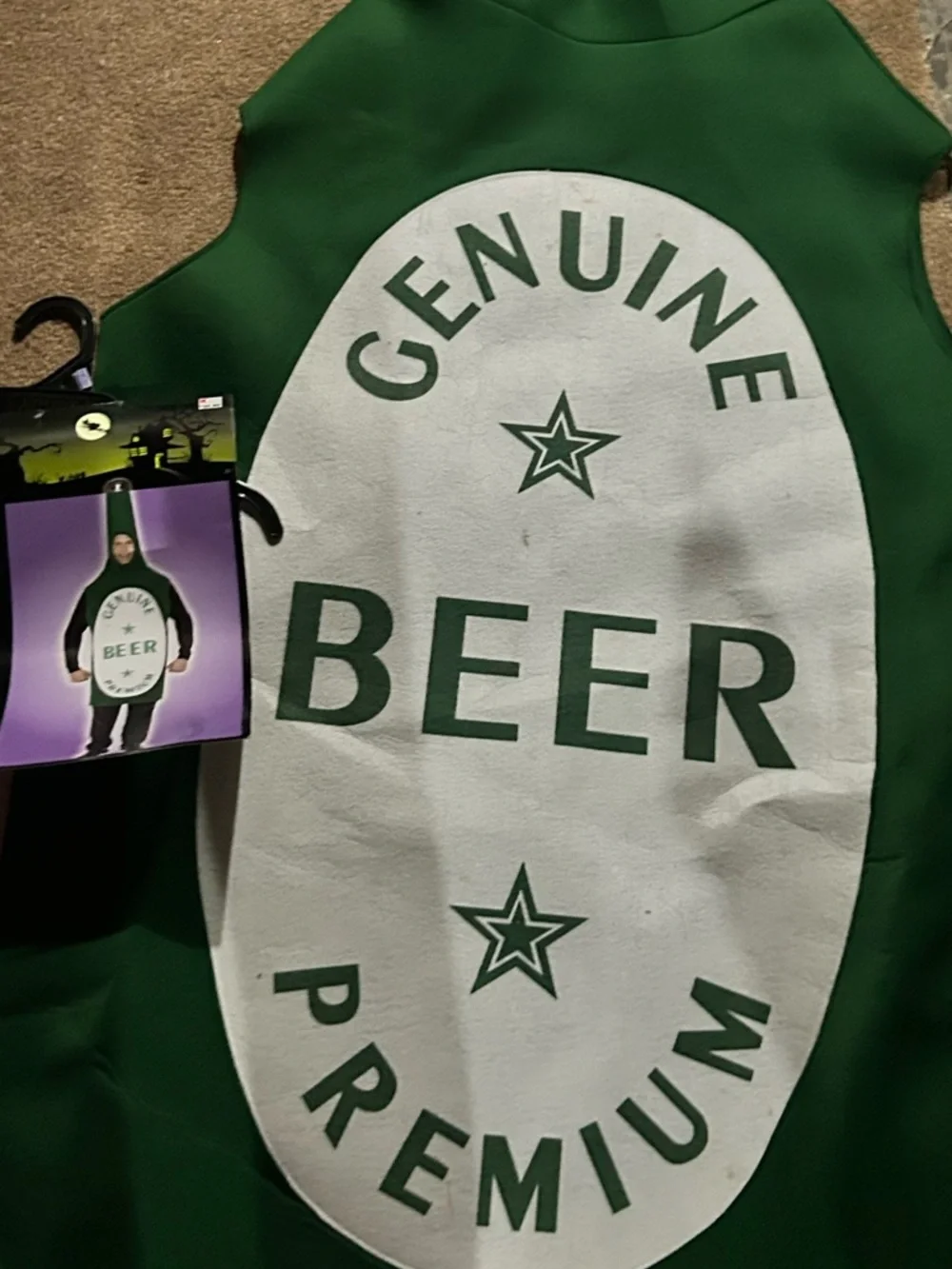 Genuine Green Beer Bottle Costume - Party Dress-Up